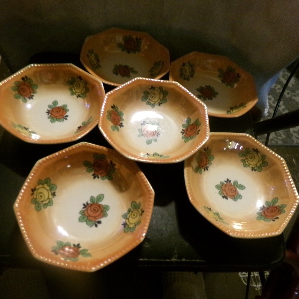 6 vintage desert bowl. made in germany. fine china.